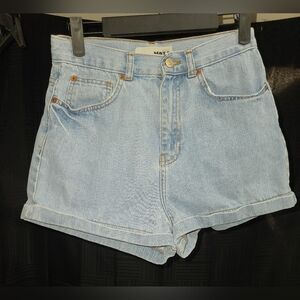 EUV Topshop Light Wash Denim Jean Shorts